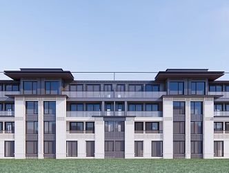 New Chinese Townhouse Elegant Townhouse 3d model