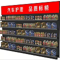 Fully Stocked Car Care Products Shelf With Quality Labels And Organized Rows