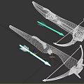 3D Rendered Medieval Crossbows With Wooden Metal Design And Arrows