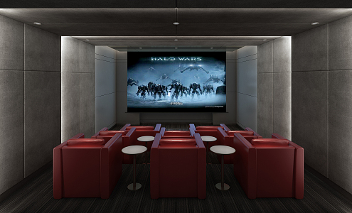 modern video room 3d model