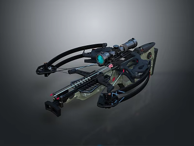 Powerful Modern Tactical Crossbow With Precision Scope And Mechanical Parts 3d model Powerful Modern Tactical Crossbow With Precision Scope And Mechanical Parts 3d model