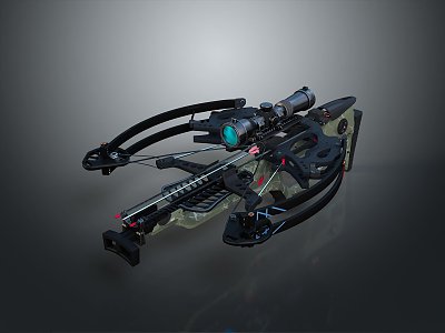 Crossbow Mechanical Crossbow Shift Bow and Arrow Shoot Far Equipment Weapons High-tech Crossbow 3d model