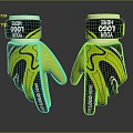 Yellow And Black Sport Gloves Design With Your Logo Space And Modern Pattern