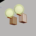 Modern Gold And White Wall Lamps With Round Globe Shades On White Wall
