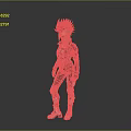 Character With Pink Mohawk Black Leather Jacket Number 17 Mechanical Armor And White Boots