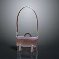 Brown Leather Shoulder Bag With Buckle Closure Classic Design For Daily Use