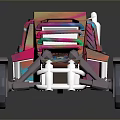 Colorful Off Road Vehicle Model Showcasing Exposed Frame Large Wheels And Complex Interior