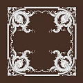 European-style line new classical angle flower plaster line combination 3d model