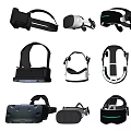 Smart Machines VR Headsets Displaying Multiple Styles and Contemporary Designs 3d model
