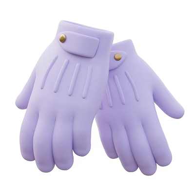 Fashionable Purple Gloves With Decorative Buttons And Detailed Stitch Design 3d model Fashionable Purple Gloves With Decorative Buttons And Detailed Stitch Design 3d model