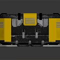 Yellow And Black Industrial Container With Reinforced Design Ventilation Grilles And Sturdy Base