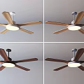 Nordic ceiling fan lamp 3d model