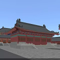 Traditional Chinese Ancient Architecture With Gray Tiled Roofs Red Walls And Courtyard Layout