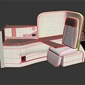 Luxury Business Class Seat Featuring Modern White Brown Upholstery And Ergonomic Design