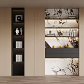 Modern bookcase 3d model