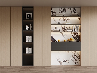 Modern bookcase 3d model