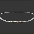 Elegant Stylish Jewelry Necklace With Silver Chain And Delicate Gold Pendant Design