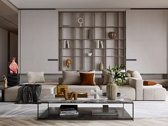 Home living room SU model 3d model