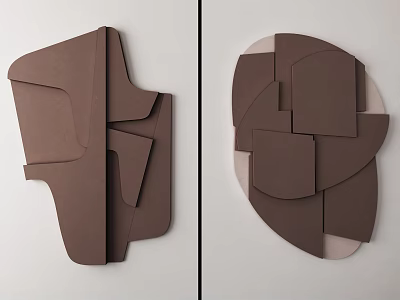 Modern Abstract Geometric Wall Decor Art Pieces 3d model