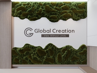 Modern Green Wall model