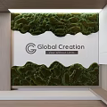 Indoor Green Plant Wall With Natural Shaped Greenery For Interior Decor Design
