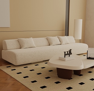 Three-seat sofa 3d model