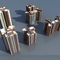 Modern High Rise Residential Buildings With Multiple Units And Blue Sky Background