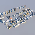 Diverse Residential Buildings With Different Styles And Varying Heights Architectural Complex