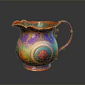Colorful Decorative Pitcher With Floral Patterns And Vibrant Intricate Design For Home Living Accessories