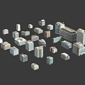 Urban Building Complex With Various Modern Architecture And Different Height Structures