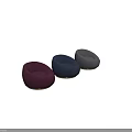 Elegant Gray Velvet Round Single Seater Sofa With Modern Gold Base Design