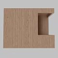 Wooden Sphere Decorative Component In Interior With Smooth Wooden Wall Panel
