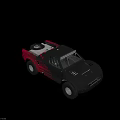 Toy Off Road Truck With Black Red Design Large Tires And Roof Lights