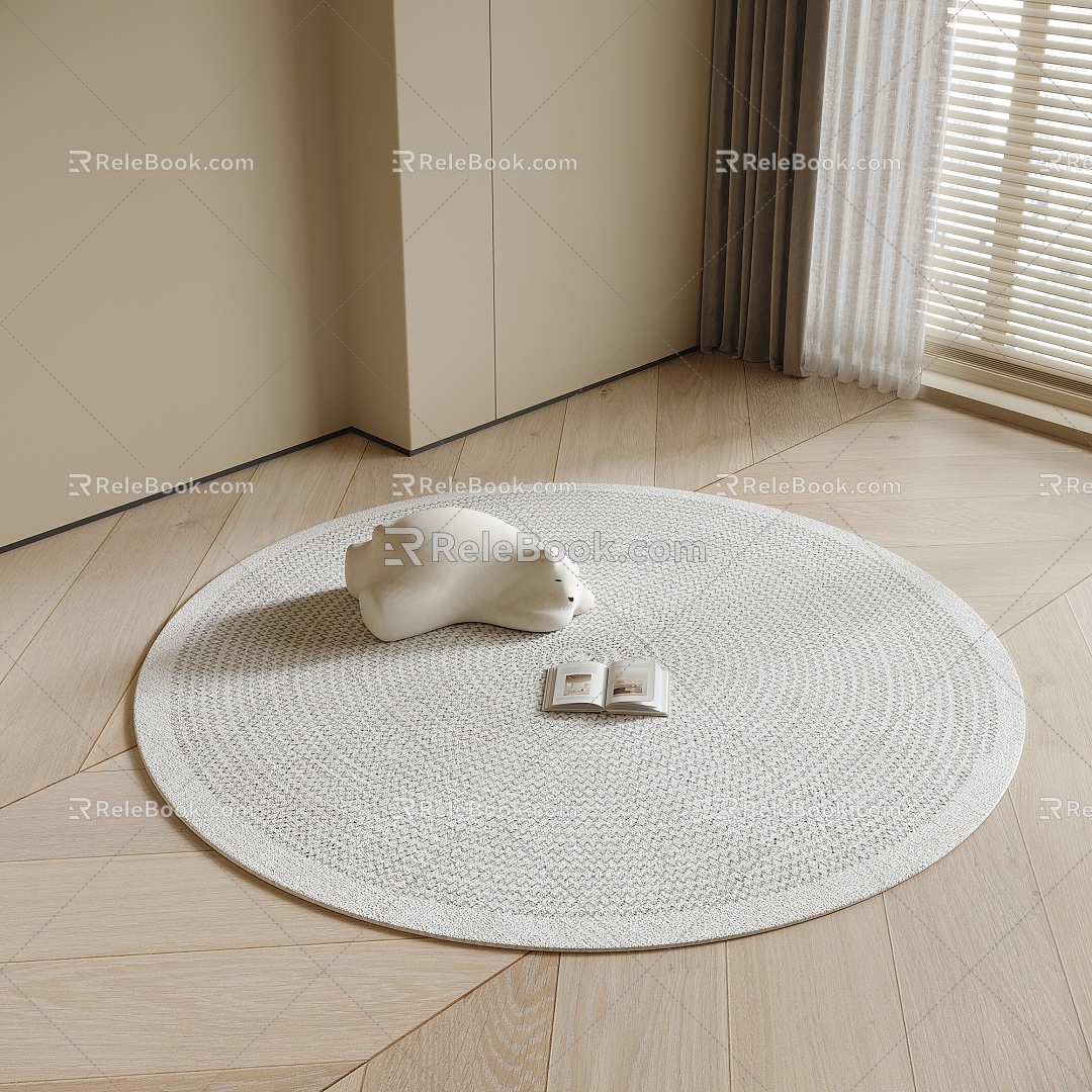 Round carpet 3d model