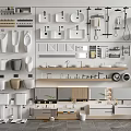 Modern Bathroom Set With Sink Toilet Shower Fixtures And Storage Cabinets