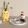 Cartoon Vase Cartoon Tea Set 3d model