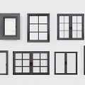 Modern sliding window glass window 3d model