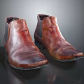 Brown Leather Chelsea Boots With Elastic Side Panels And Dark Sole