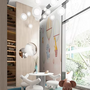 Light Luxury Children's Entertainment Area 3d model
