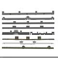 Ancient Architecture Models With Different Styles Of City Walls Gate Towers And Archways