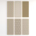 Decorative Room Divider Panels With Various Geometric Patterns And Gold Accents 3d model