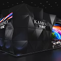 KAMINEY Camini Triangle Cutting Electronic Technology Exhibition Display Booth Model 3d model