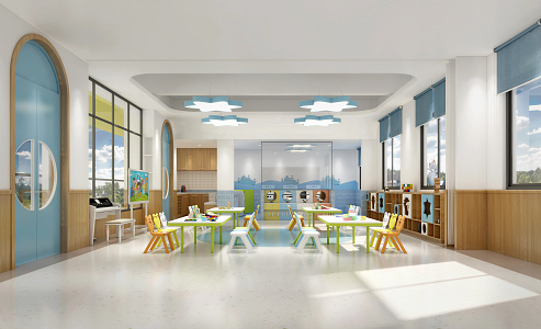 Modern Kindergarten Classroom 3d model