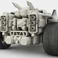 Electric Toy Batmobile Style Vehicle with Large Wheels and Armored Design for Kids