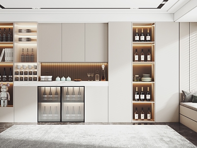 Wine Cabinet Integrated Wine Cabinet Wine Decorative Cabinet 3d model