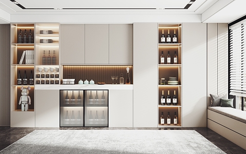 Wine Cabinet Integrated Wine Cabinet Wine Decorative Cabinet 3d model