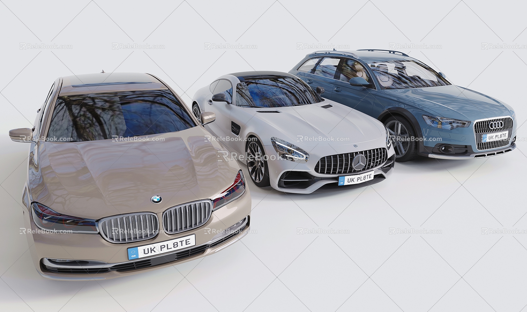 Hyundai car sedan off-road vehicle BMW Mercedes-Benz Audi 3d model