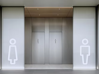 Tech Restroom Facade 3d model
