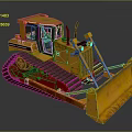 Yellow Heavy Duty Bulldozer For Construction With Tracks And Blade