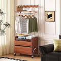 Modern Middle Style Floor Mobile Hanger 3d model